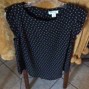 Monteau pullover blouse black with beige size M